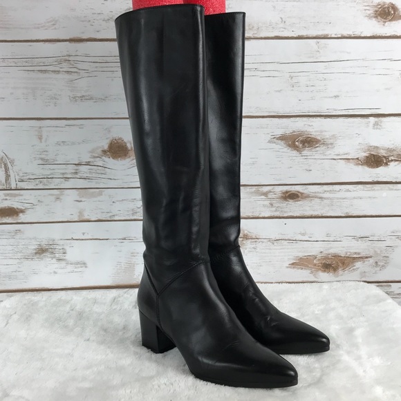 chunky heel tall boots